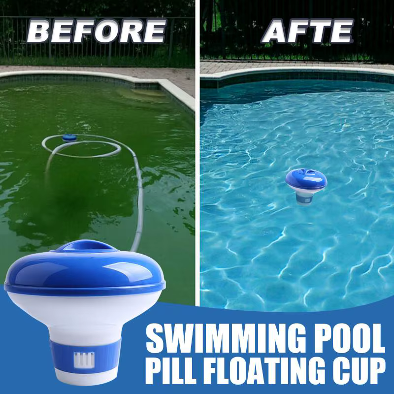 Distributeur de chlore flottant pour piscine de 5 pouces avec aérations réglables et couvercle anti-fuite pour piscines intérieures et extérieures, spas et bains à remous