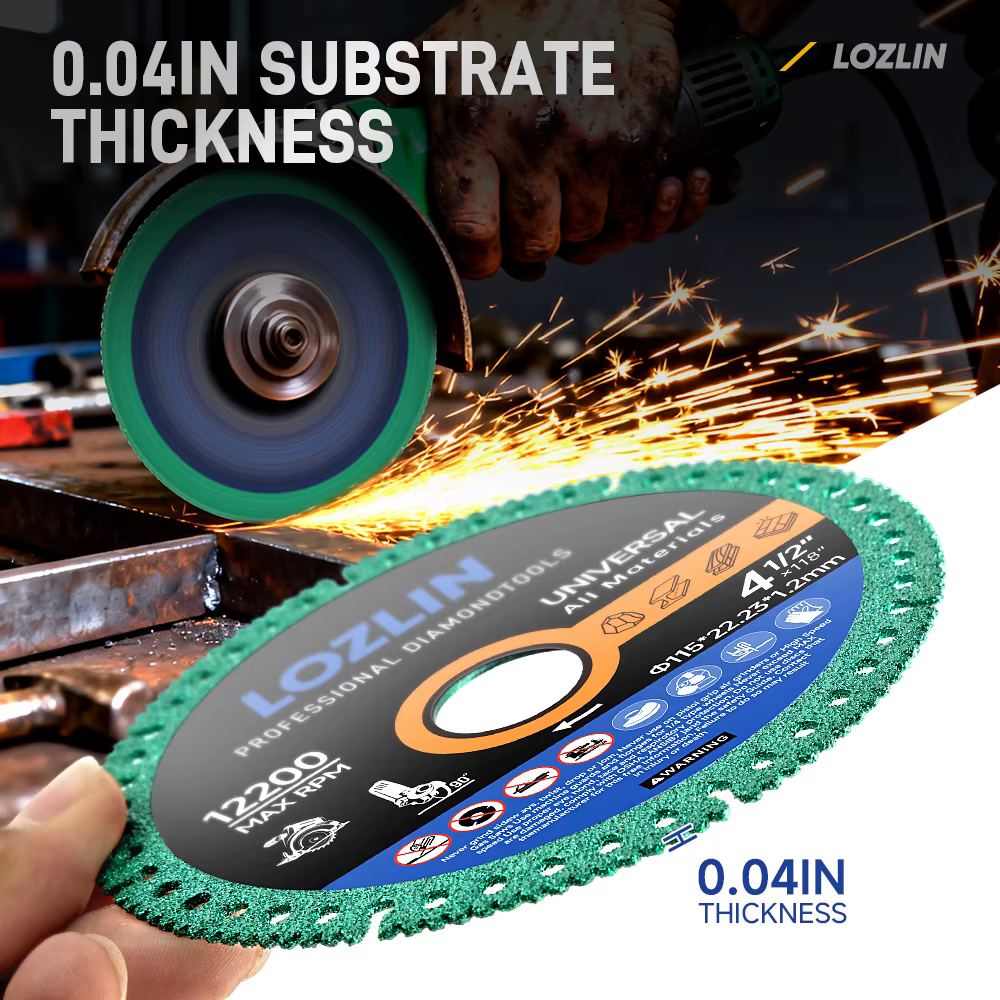 LOZLIN 3 pièces, disque de coupe diamanté de 4
