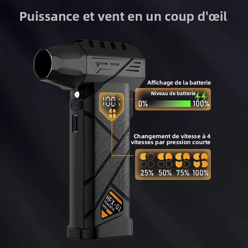 Souffleur turbo puissant 580000 tr/min