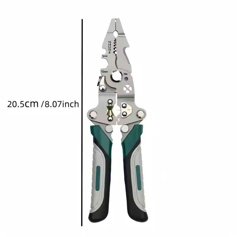 Pince à dénuder multifonction, outil d'électricien, coupe de sertissage, conception pliable, facile à ranger