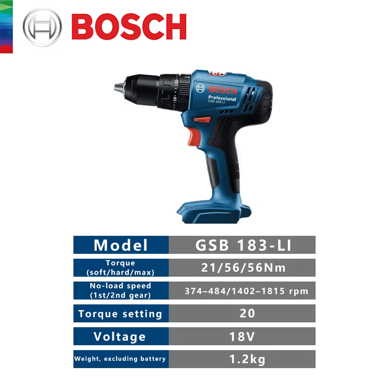 Bosch perceuse électrique GSB 183 tournevis brosse sans fil