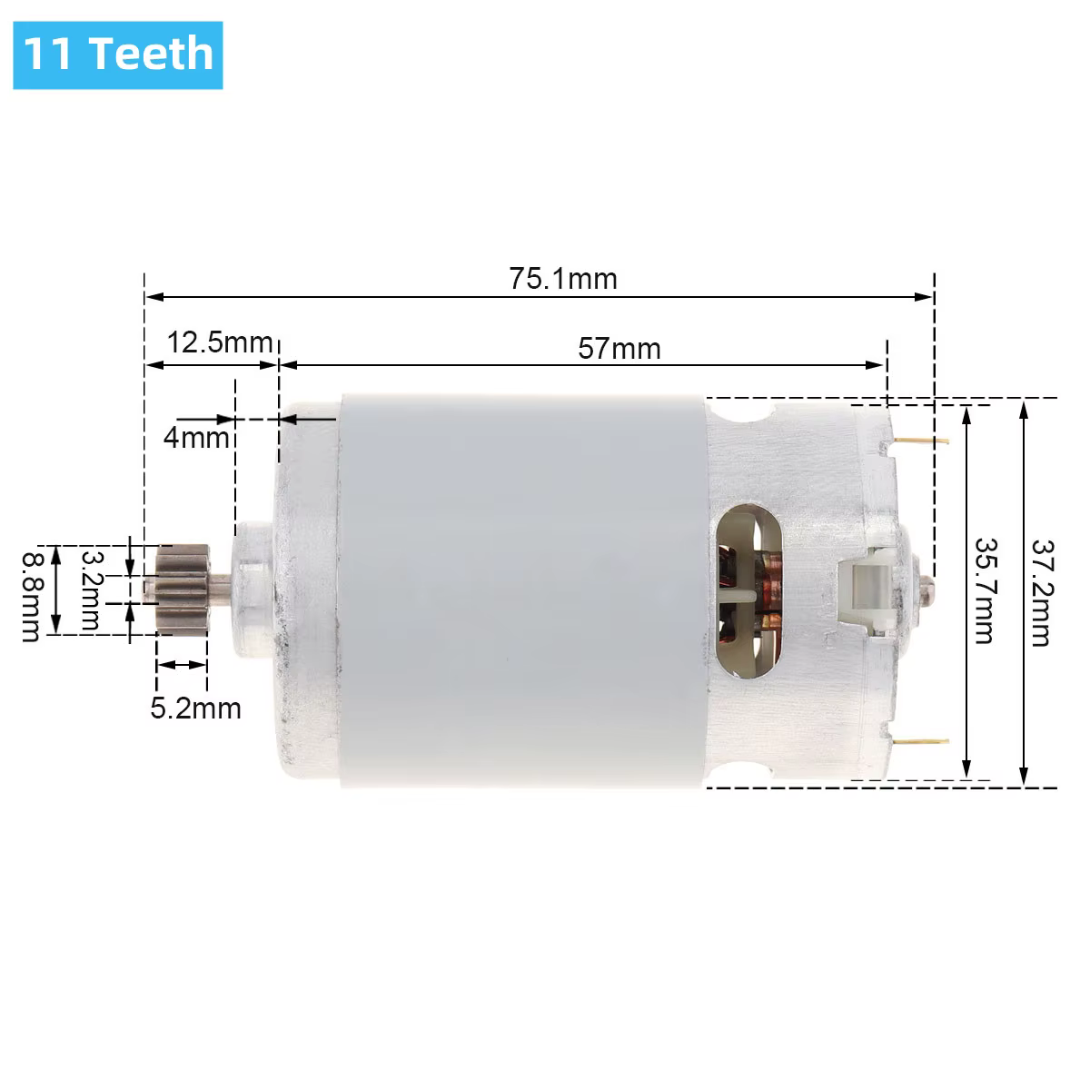 Moteurs RS550 DC 10.8V/12V/14.4V/16.8V/18V/21V/25V