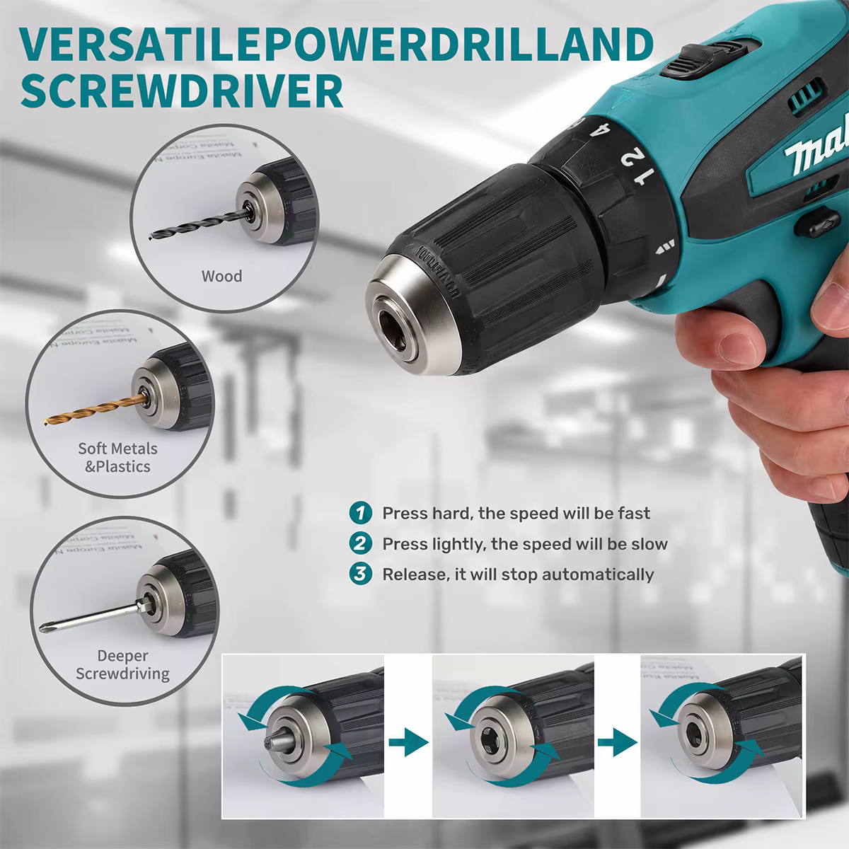 Perceuse-visseuse sans fil Makita DF330D 10