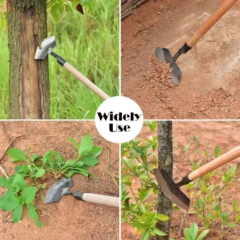 Outils de désherbage horticole, pelles à désherbage multifonctionnelles en acier, petites pelles à désherbage, outils de décompactage du sol pour l'extérieur