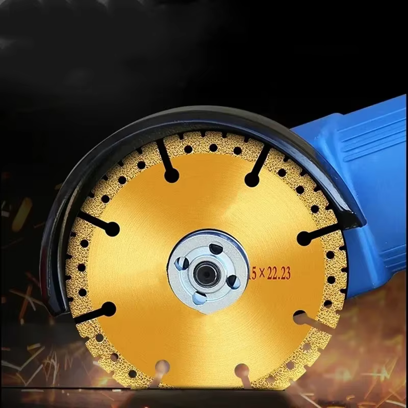 Lame de scie jaune diamant brasé sous vide 4.5 pouces