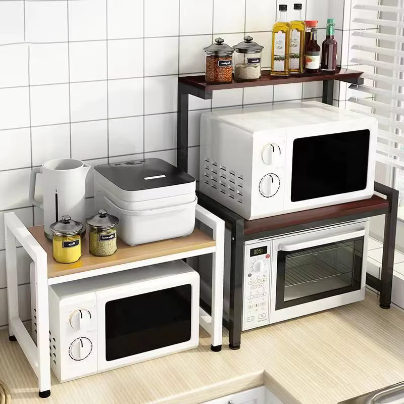 Étagère de rangement multicouche pour micro-ondes, comptoir de cuisine, four, cuiseur à riz, organisateur domestique multifonctionnel