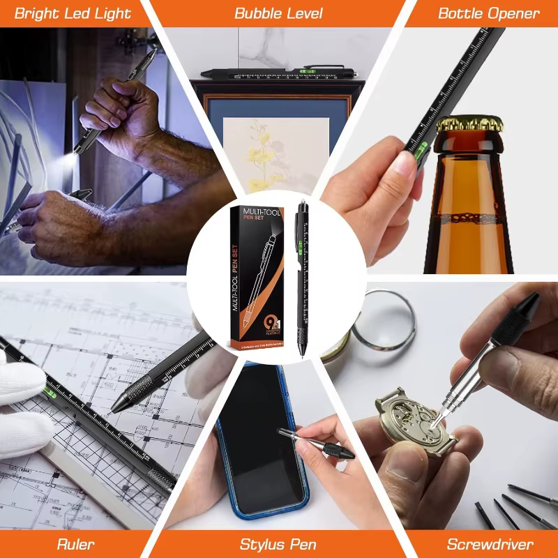 Stylo à outils multi-outils 9 en 1