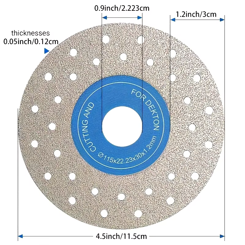 NOUVEAU 1 pièce Scie à découper diamantée robuste de 115 mm pour céramique et carreaux de granit