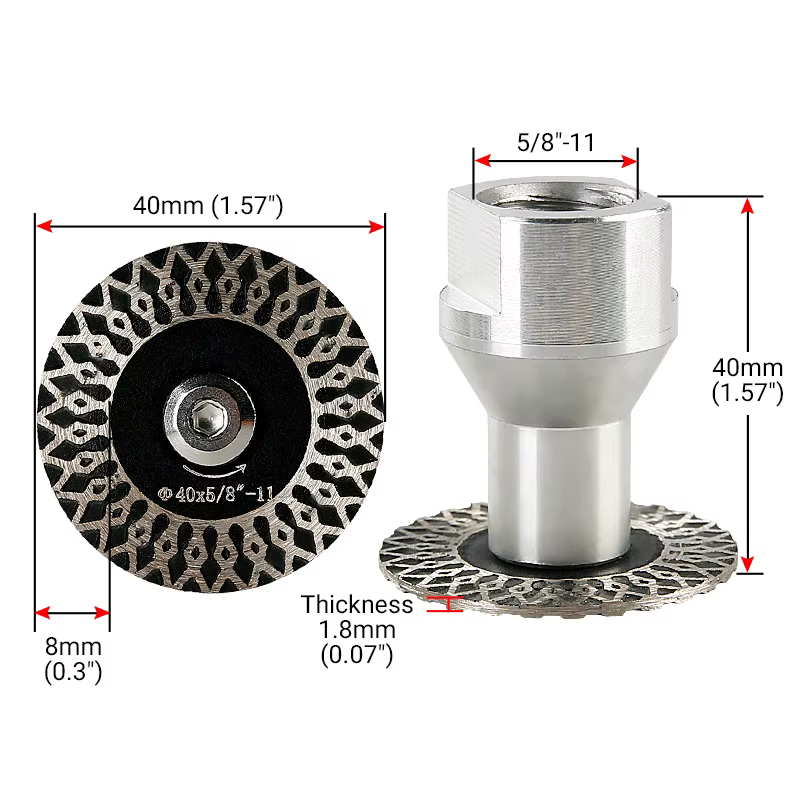 LOZLIN Lame de scie diamantée mini 40 mm avec filetage