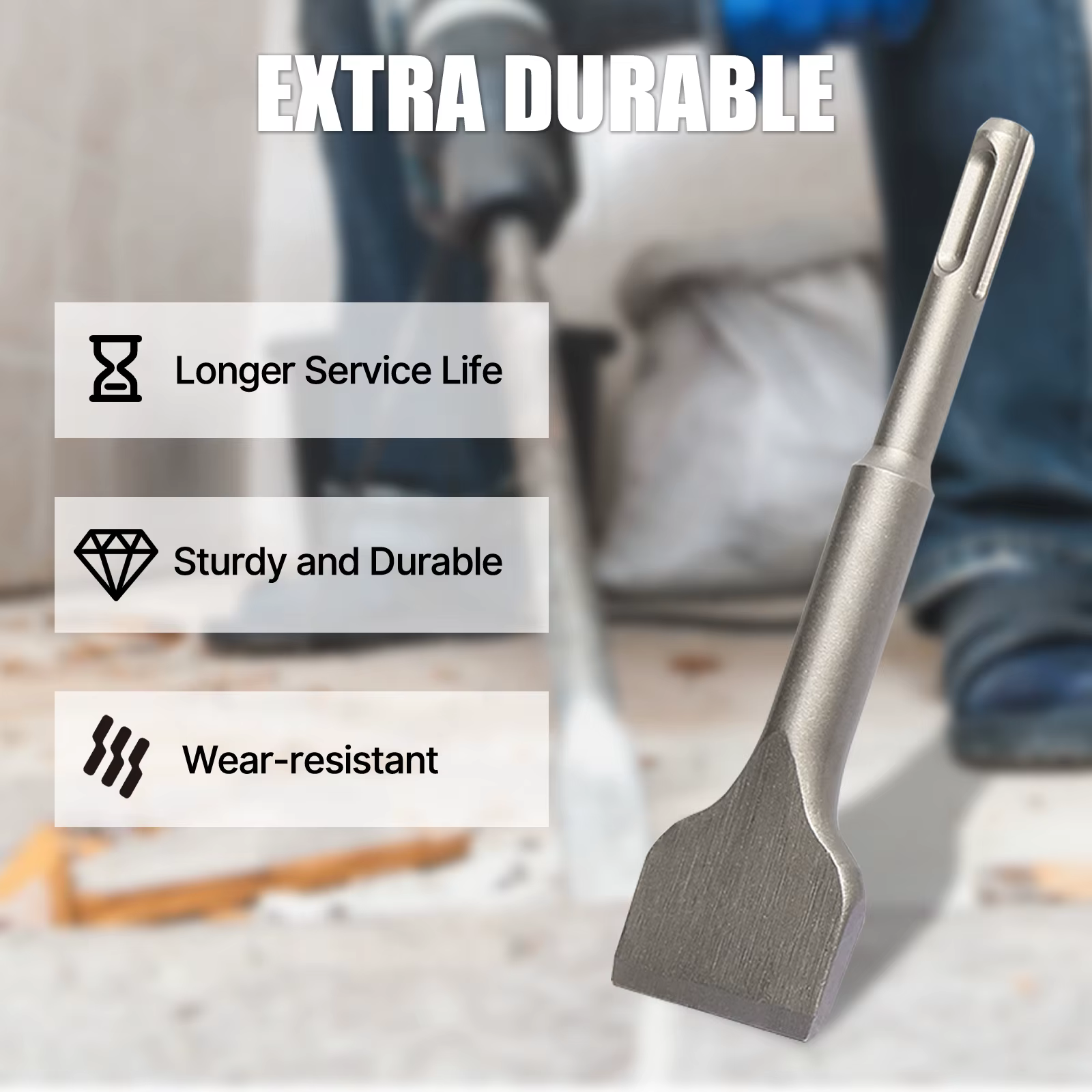 SDS PLUS tige électrique marteau maçonnerie Point rainure plat ciseau outils mur roche foret pour carrelage ciment béton brique pierre