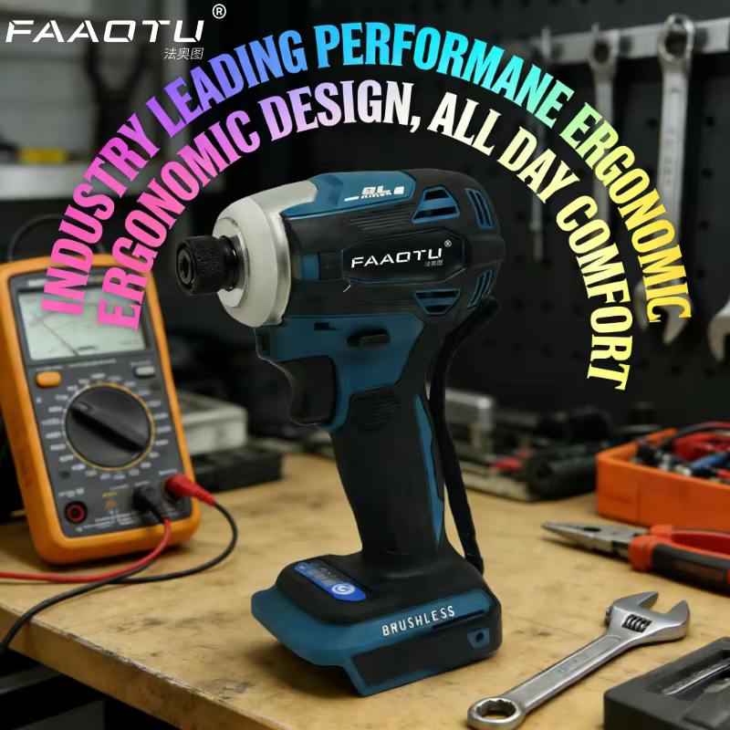 FAAOTU DTD172 Perceuse à percussion sans fil, moteur sans balais, perceuse électrique 18V pour bois, outils électriques, compatible avec la batterie MT