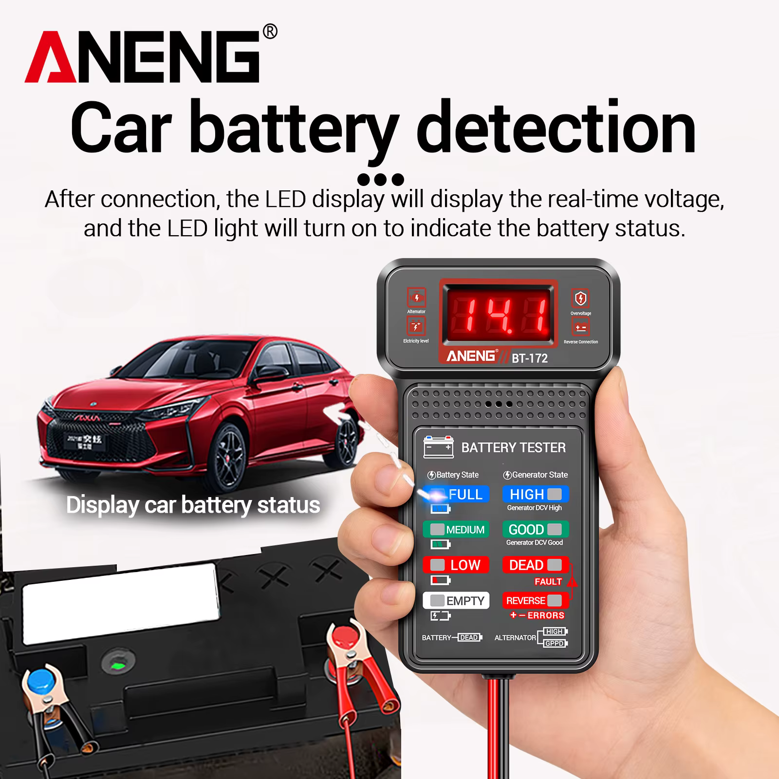 ANENG – testeur de batterie de voiture BT-172