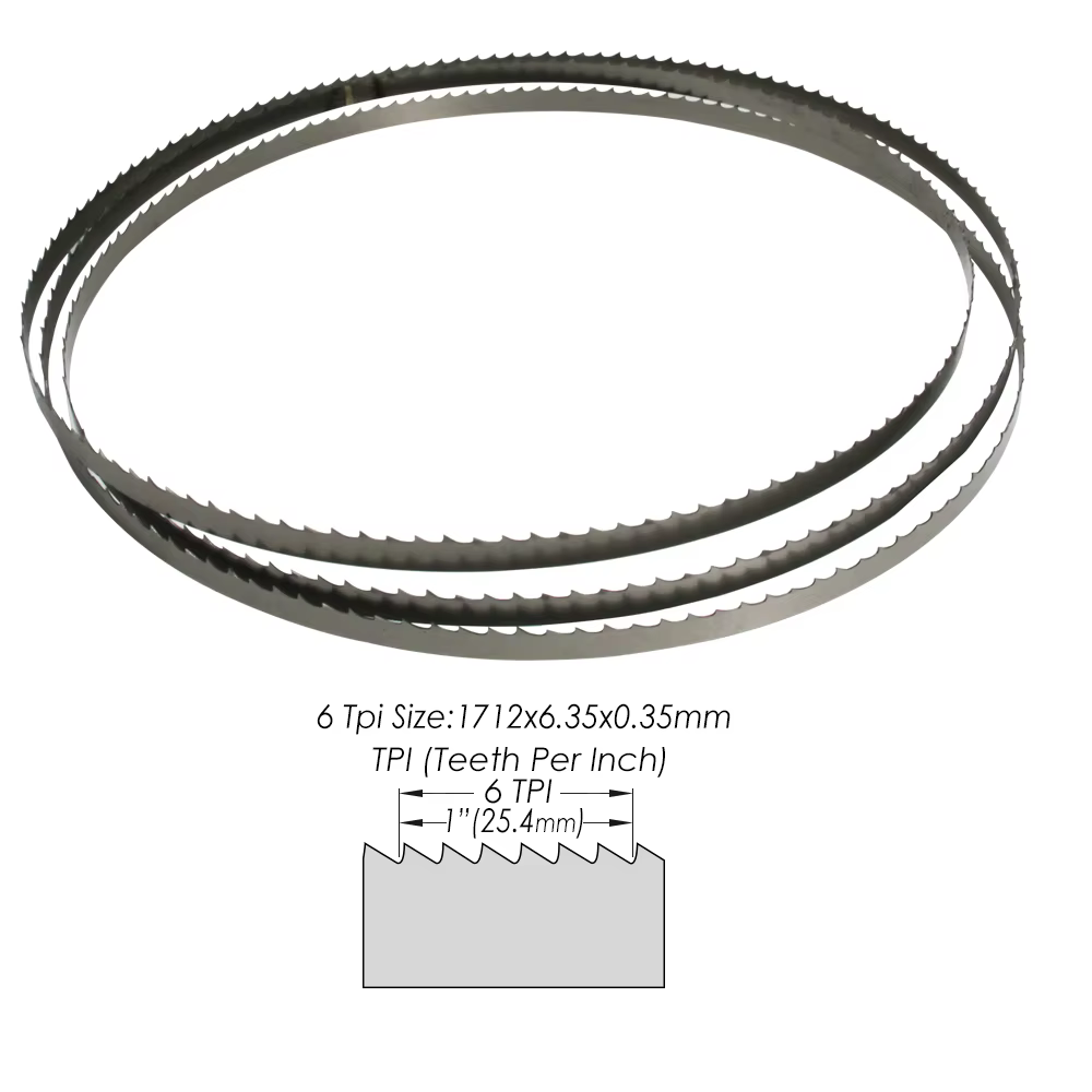 TASP 2 lames de scie à ruban 1712 mm 1712x6.35x0.35mm 6 TPI pour scies
