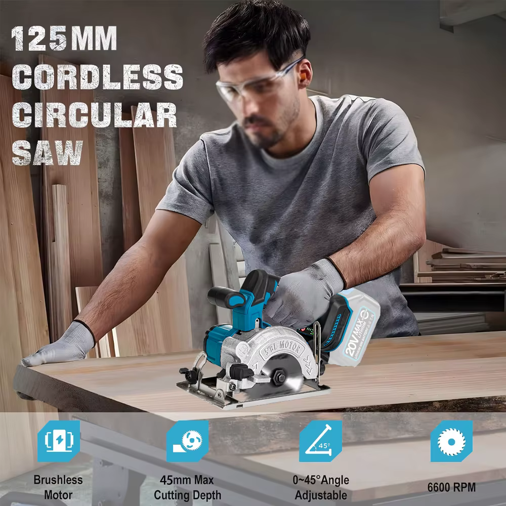 Makita-Scie circulaire électrique aste sans balais