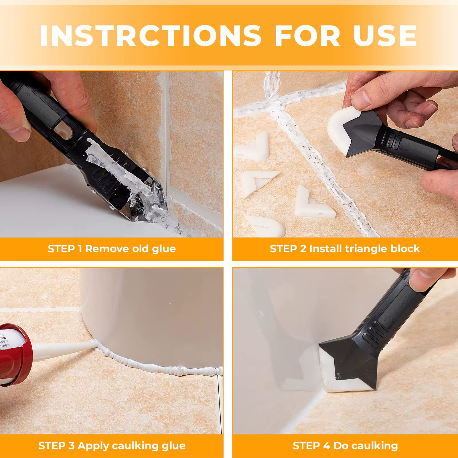 Applicateur de buse de calfeutrage en Silicone
