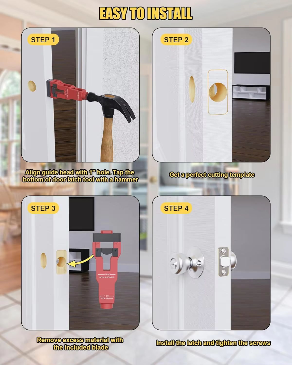Outil de mortaise pour loquet de porte