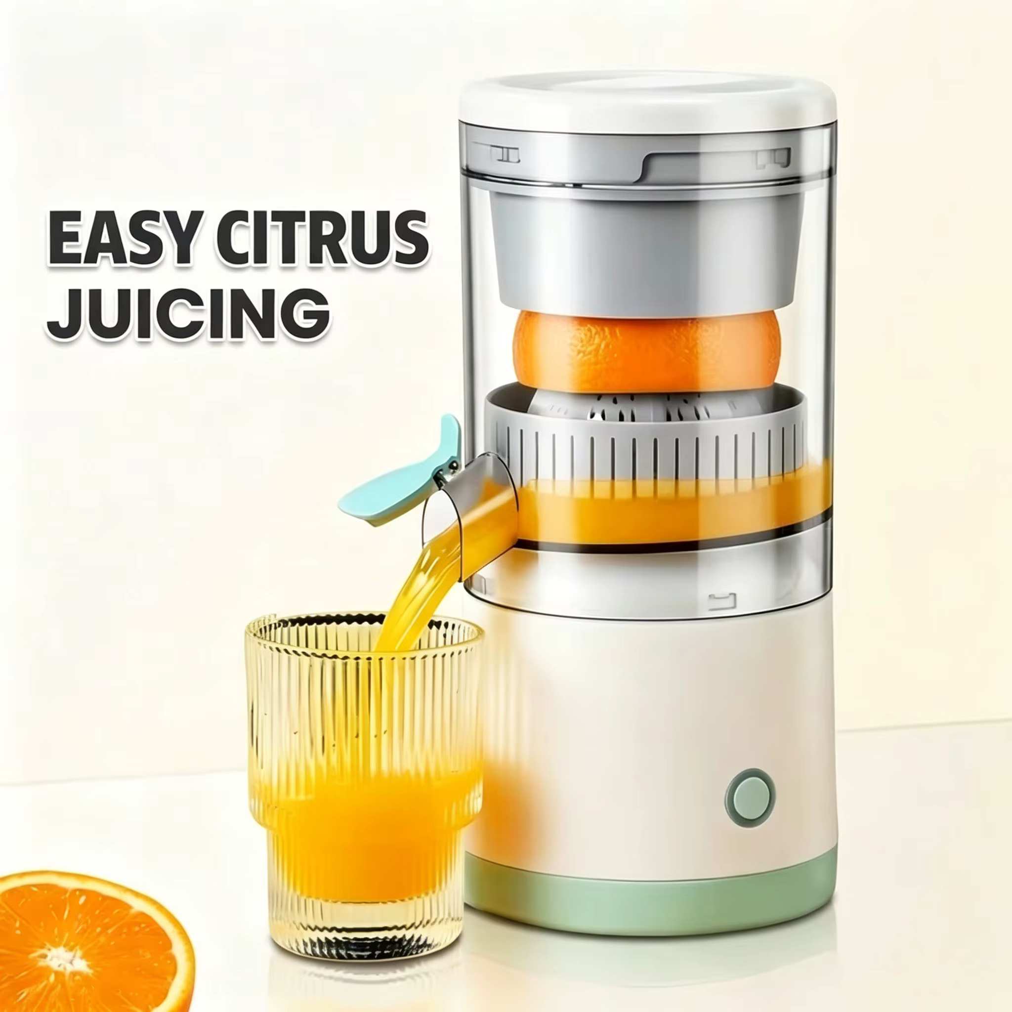 Extracteur de jus portable entièrement automatique pour fruits, presse-agrumes domestique automatique pour oranges et citrons, charge USB