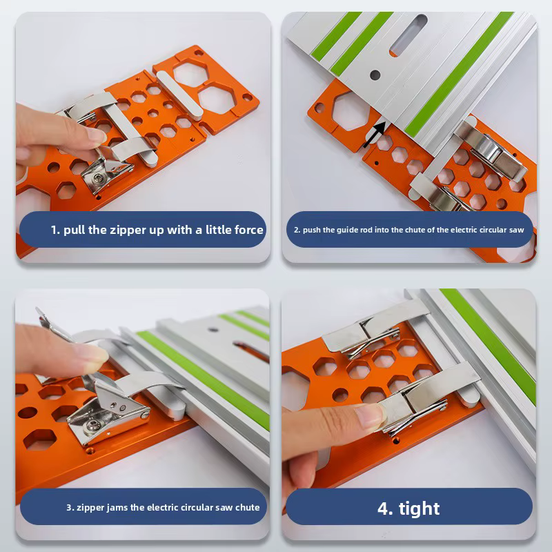 Rail de guidage pour le travail du bois de 340 mm de long