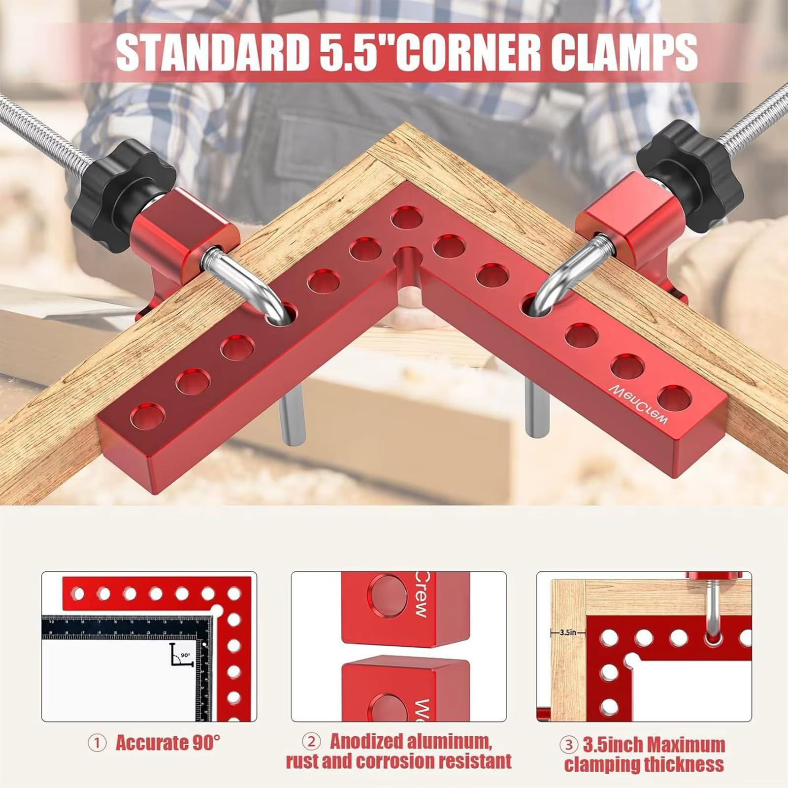 Serre-joints d'angle pour le travail du bois