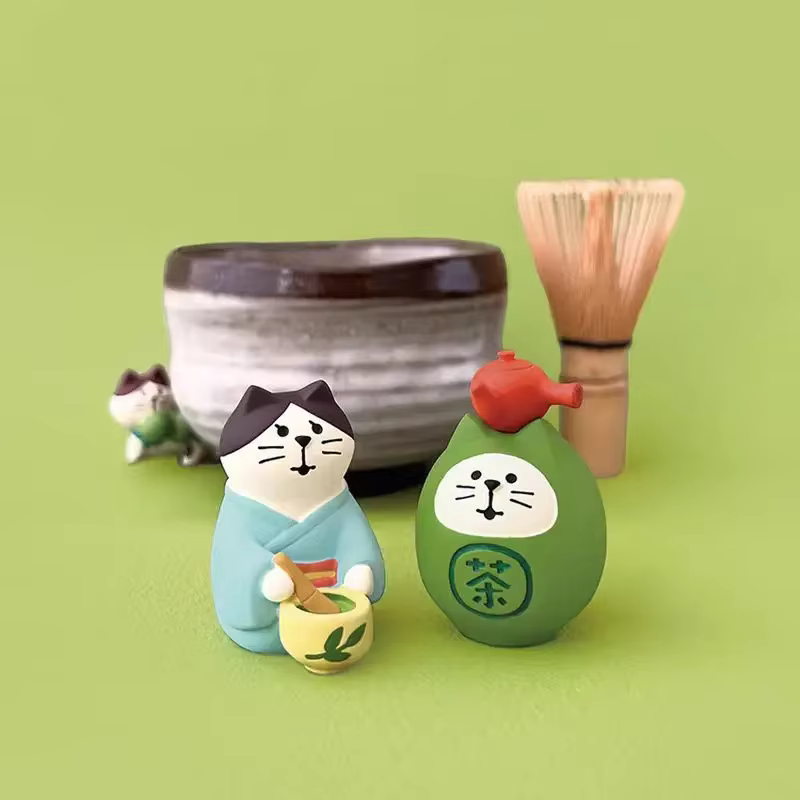 ZAKKA – décoration de scène de loisirs de jardin de thé japonais, cadeau de jeu à la mode, jouet de chat sushi, bricolage en résine, artisanat de grain mignon, petite décoration
