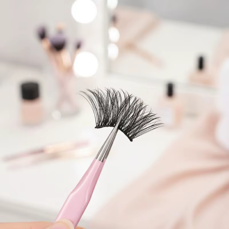 Kit d'extension de cils, cils individuels naturels et bouclés avec outils de maquillage pour débutants, utilisation quotidienne à domicile