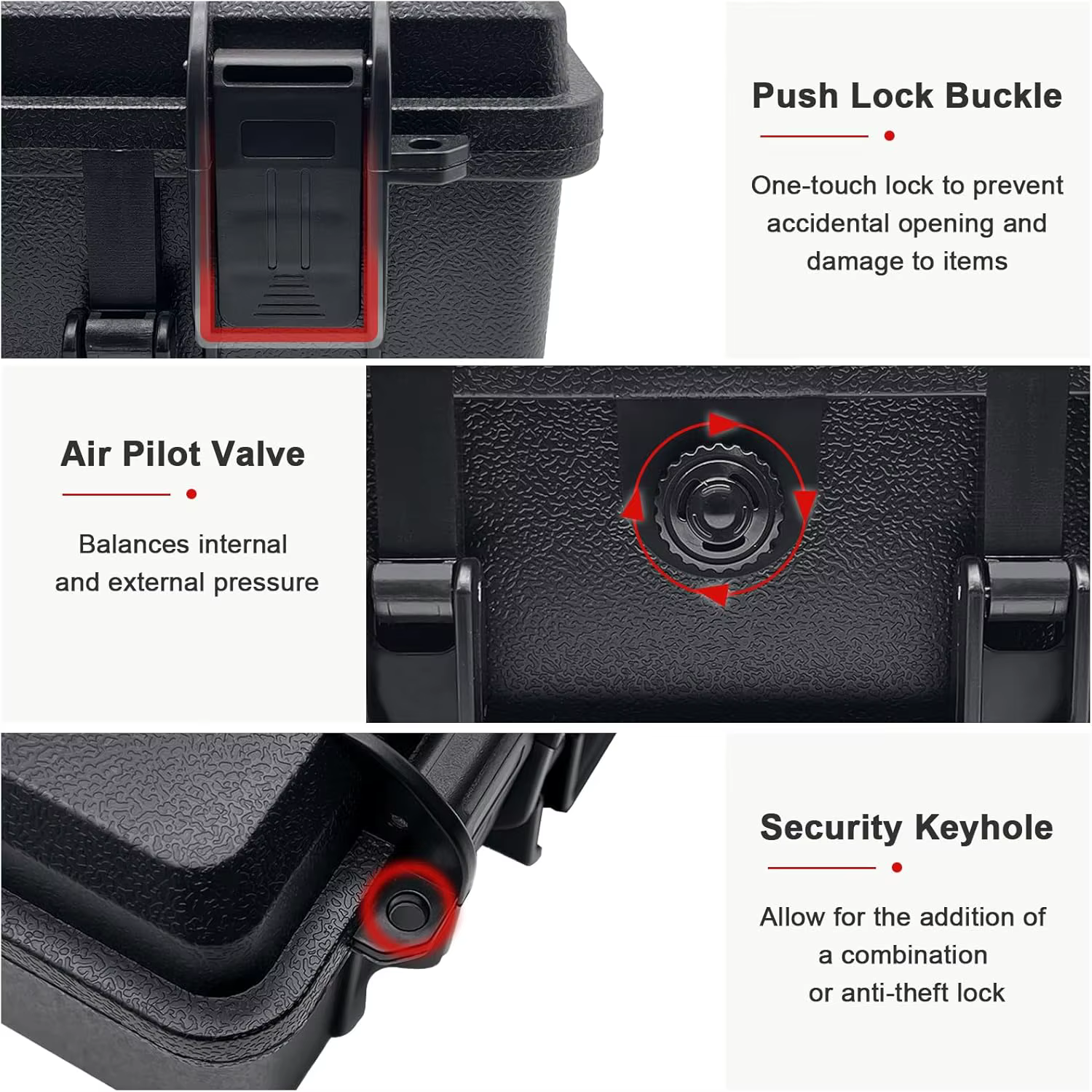 Boîte à outils rigide portable avec mousse prédécoupée