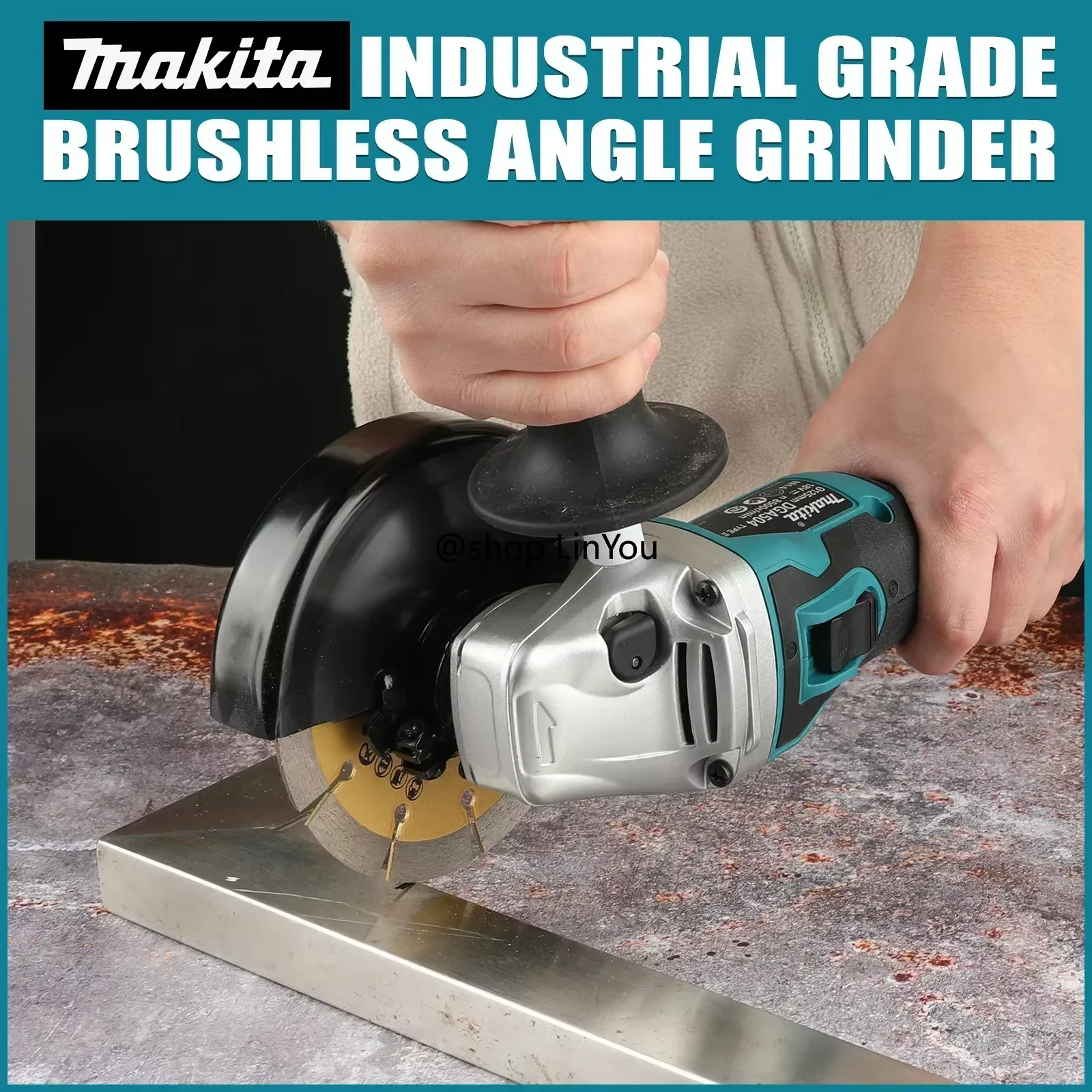 Meuleuses d'angle électriques Makita DGA504 18V 6.0Ah 125mm sans balais à batterie lithium
